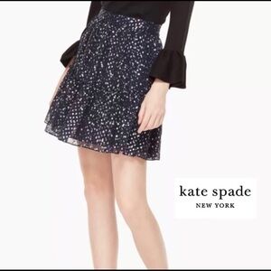 Kate Spade Night Sky Lurex Dot Skirt Star Bright Size 0